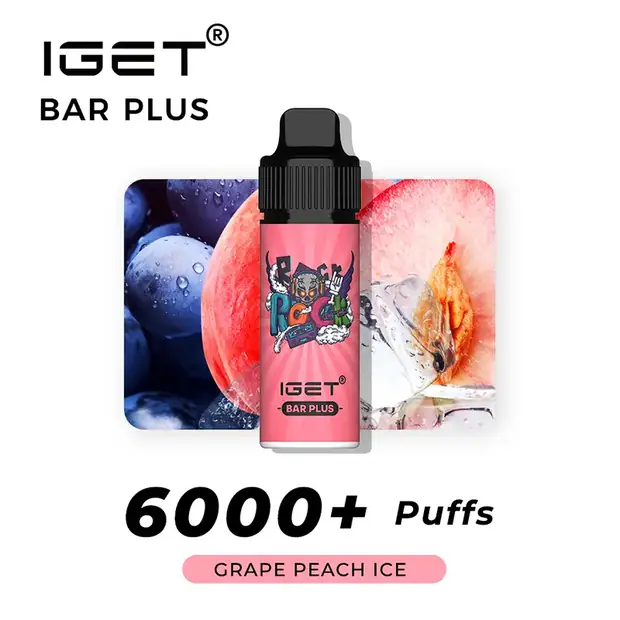Grape Peach lce – IGET Bar Plus 6000 Puffs IGET Bar Plus — buy IGET vape online in Australia